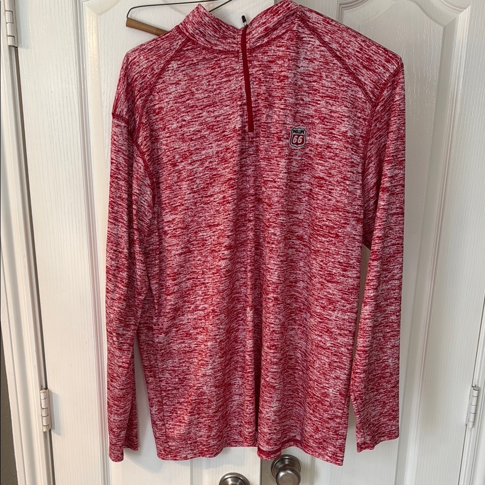 Red Long Sleeve Pullover with Phillips 66 Logo